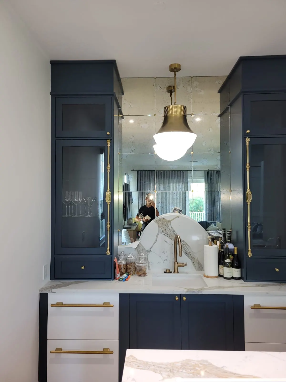 after antique mirror installation in Southwest Florida